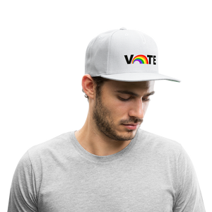 VOTE PROUD Snapback Baseball Cap - white