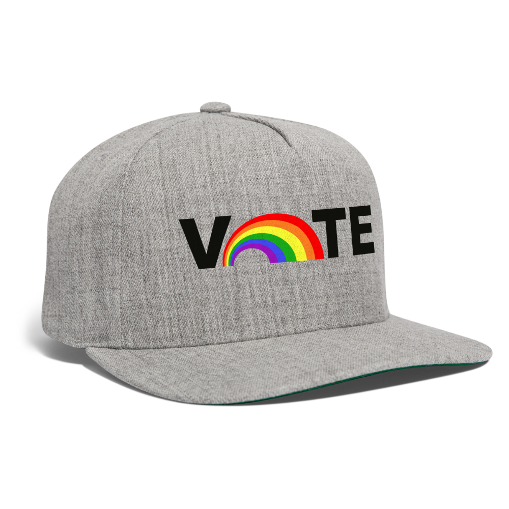 VOTE PROUD Snapback Baseball Cap - heather gray