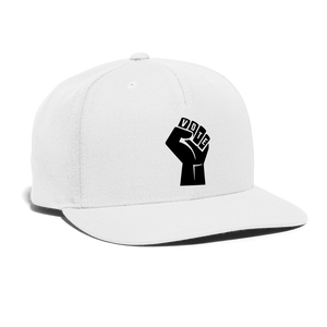 VOTE POWER Snapback Baseball Cap - white