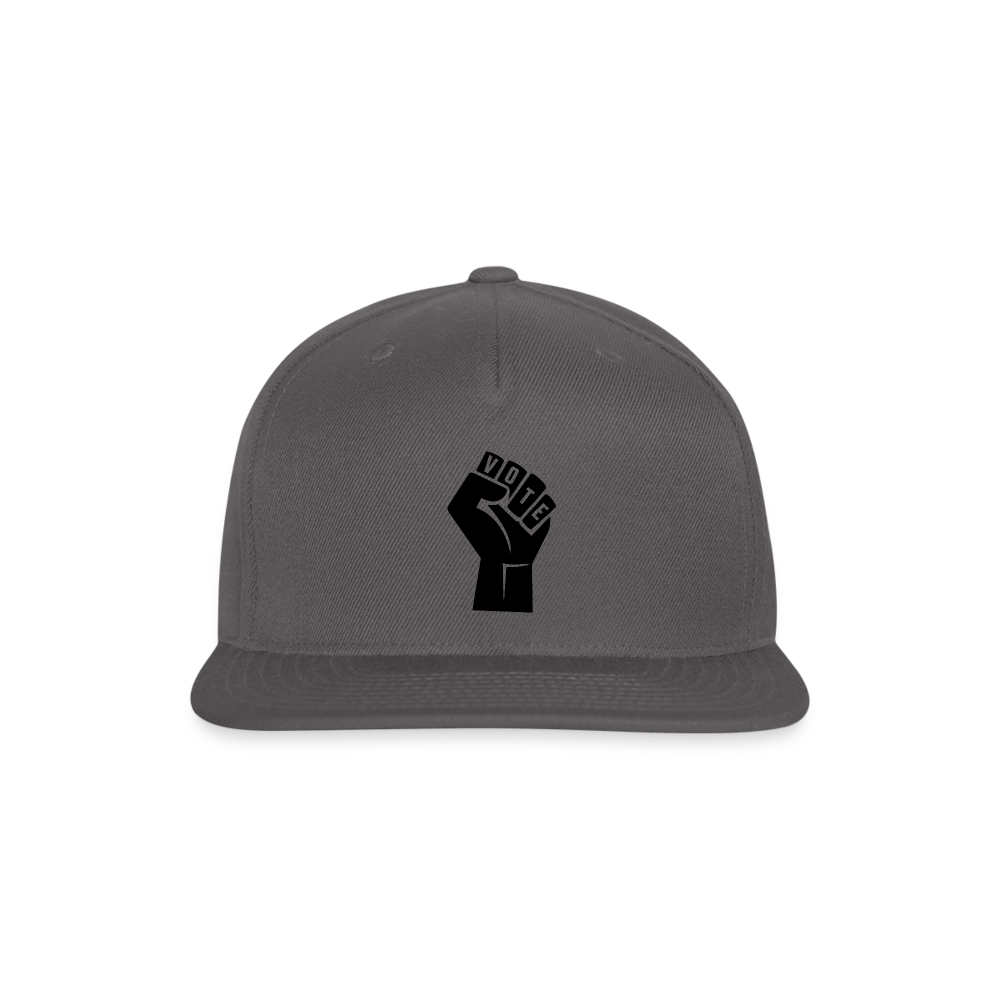 VOTE POWER Snapback Baseball Cap - dark grey