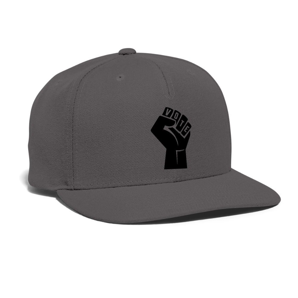 VOTE POWER Snapback Baseball Cap - dark grey