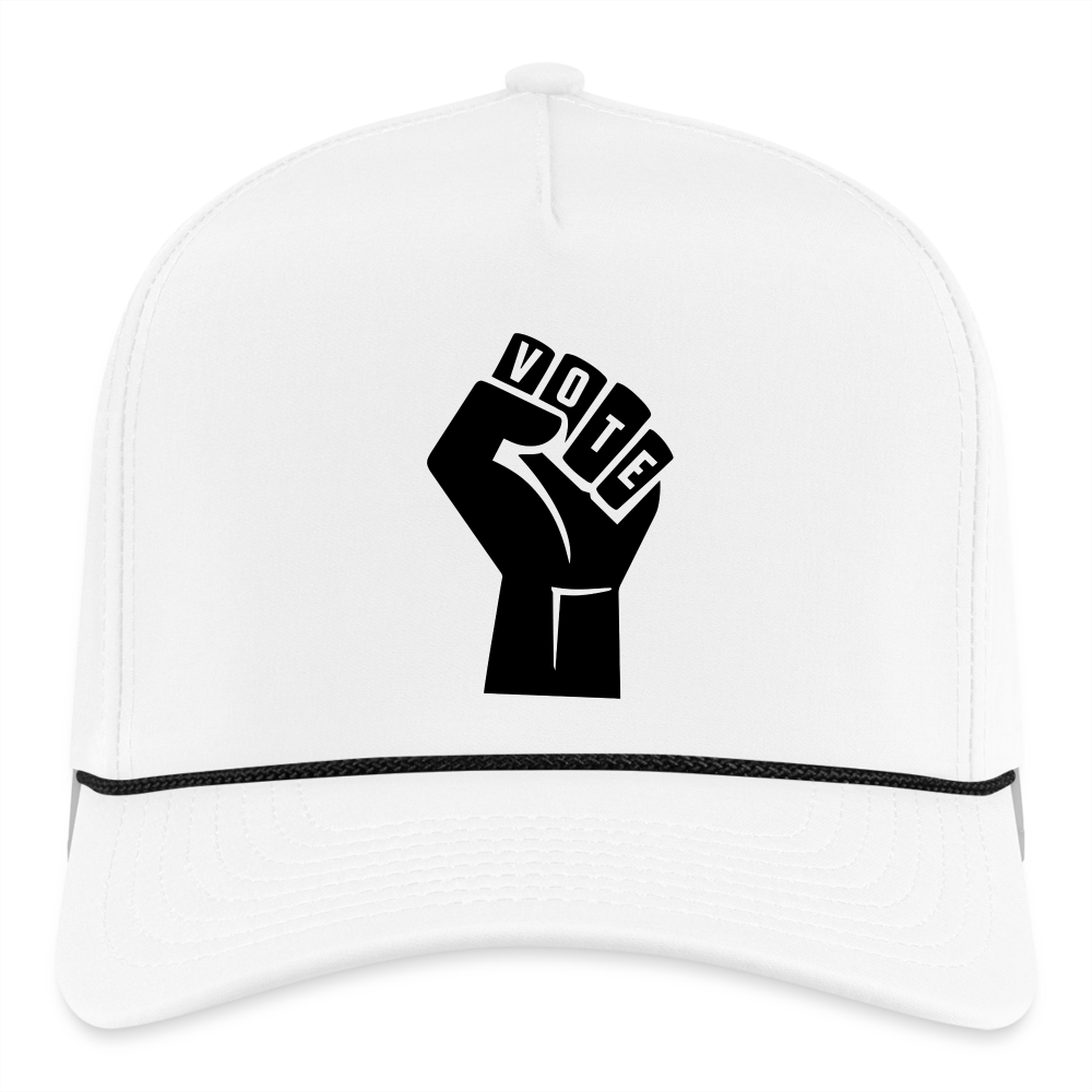 VOTE POWER Rope Cap - white/black