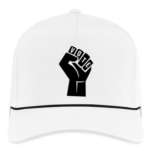 VOTE POWER Rope Cap - white/black