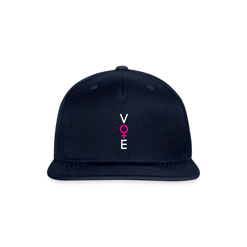 She Votes Snapback Baseball Cap - navy