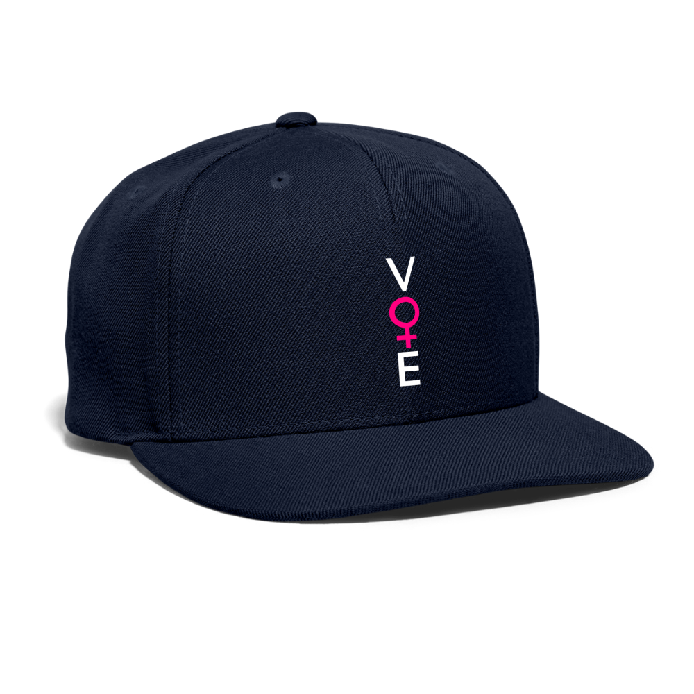 She Votes Snapback Baseball Cap - navy