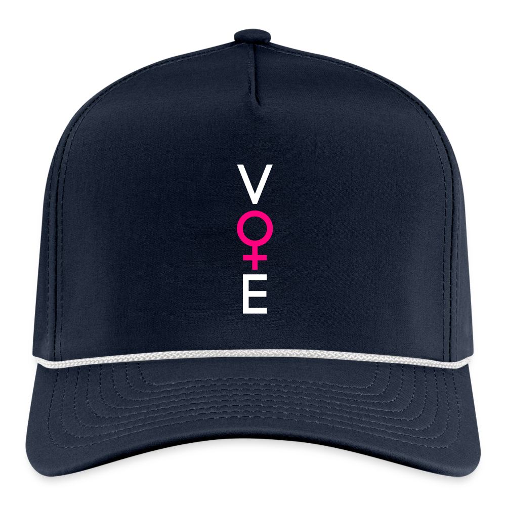 SHE VOTES Rope Cap - navy/white