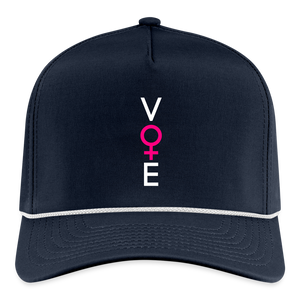 SHE VOTES Rope Cap - navy/white