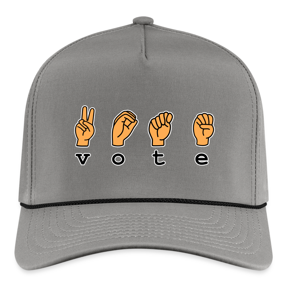 VOTE SIGN Rope Cap - gray/black