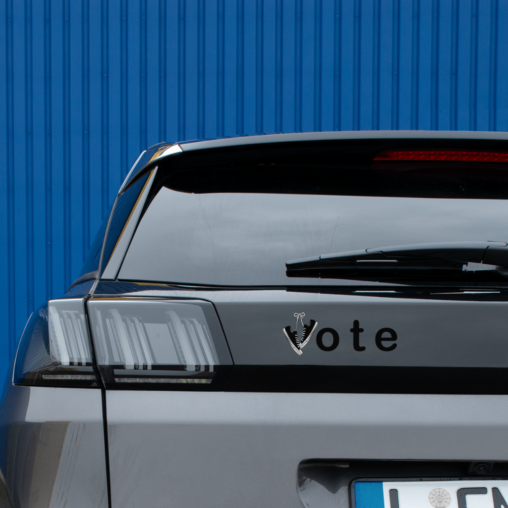 VOTE WIN- Bumper Sticker - white matte