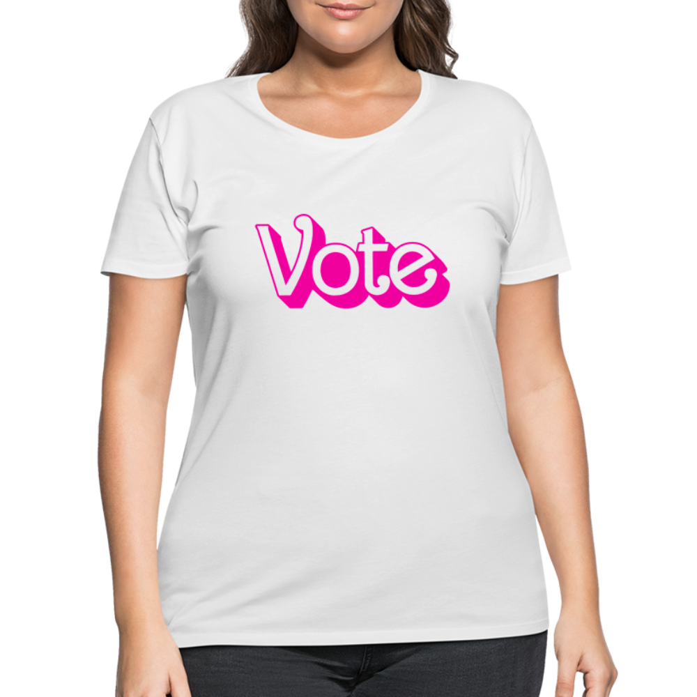 VOTE PINK Women’s Curvy T-Shirt - white