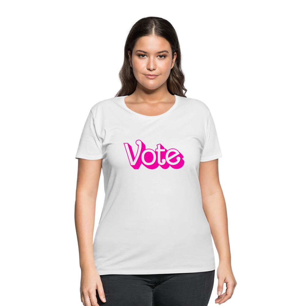 VOTE PINK Women’s Curvy T-Shirt - white