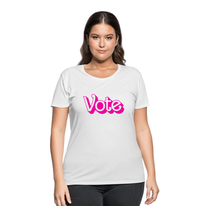 VOTE PINK Women’s Curvy T-Shirt - white