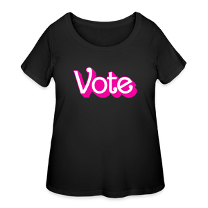 VOTE PINK Women’s Curvy T-Shirt - black