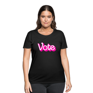 VOTE PINK Women’s Curvy T-Shirt - black