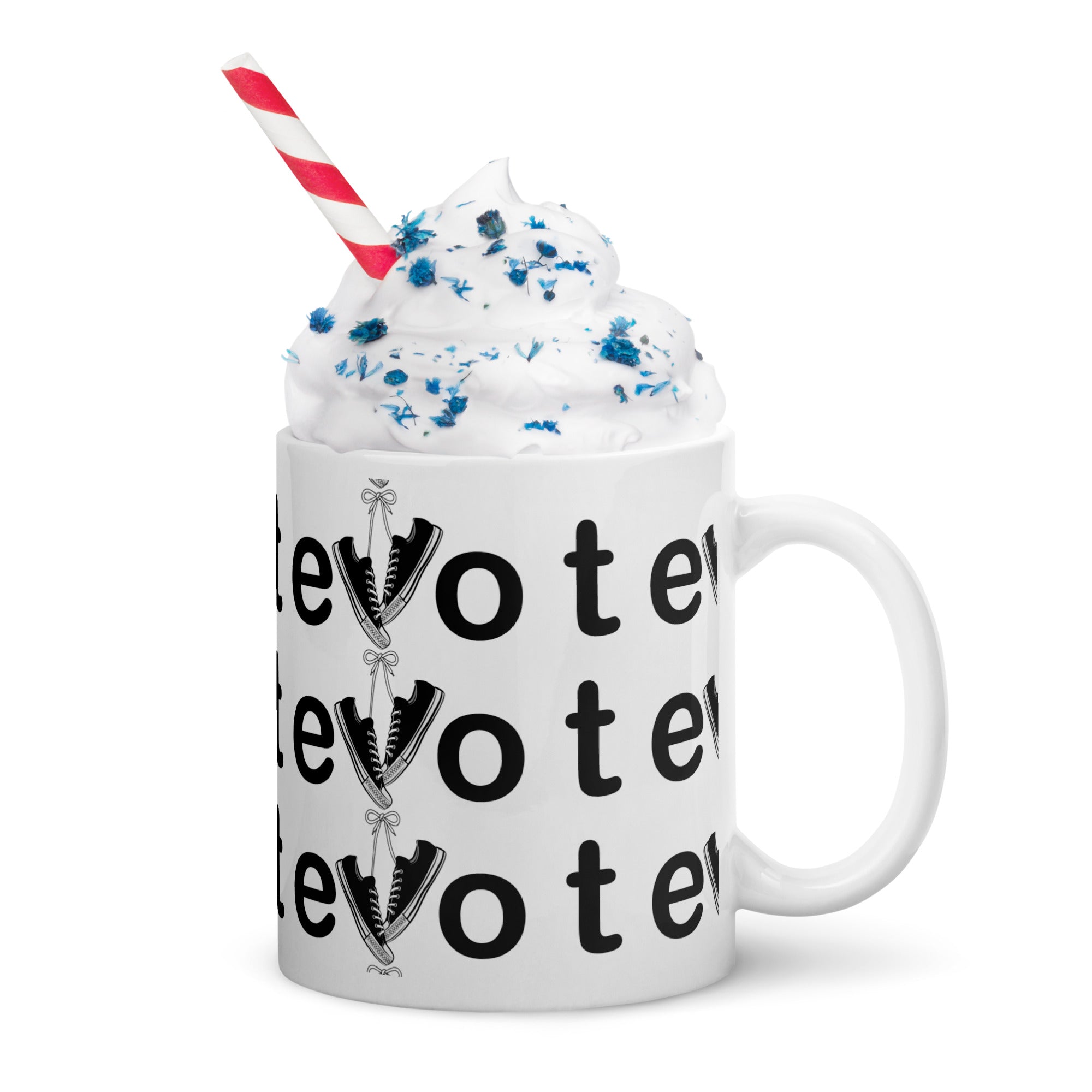 VOTE WIN- White glossy mug