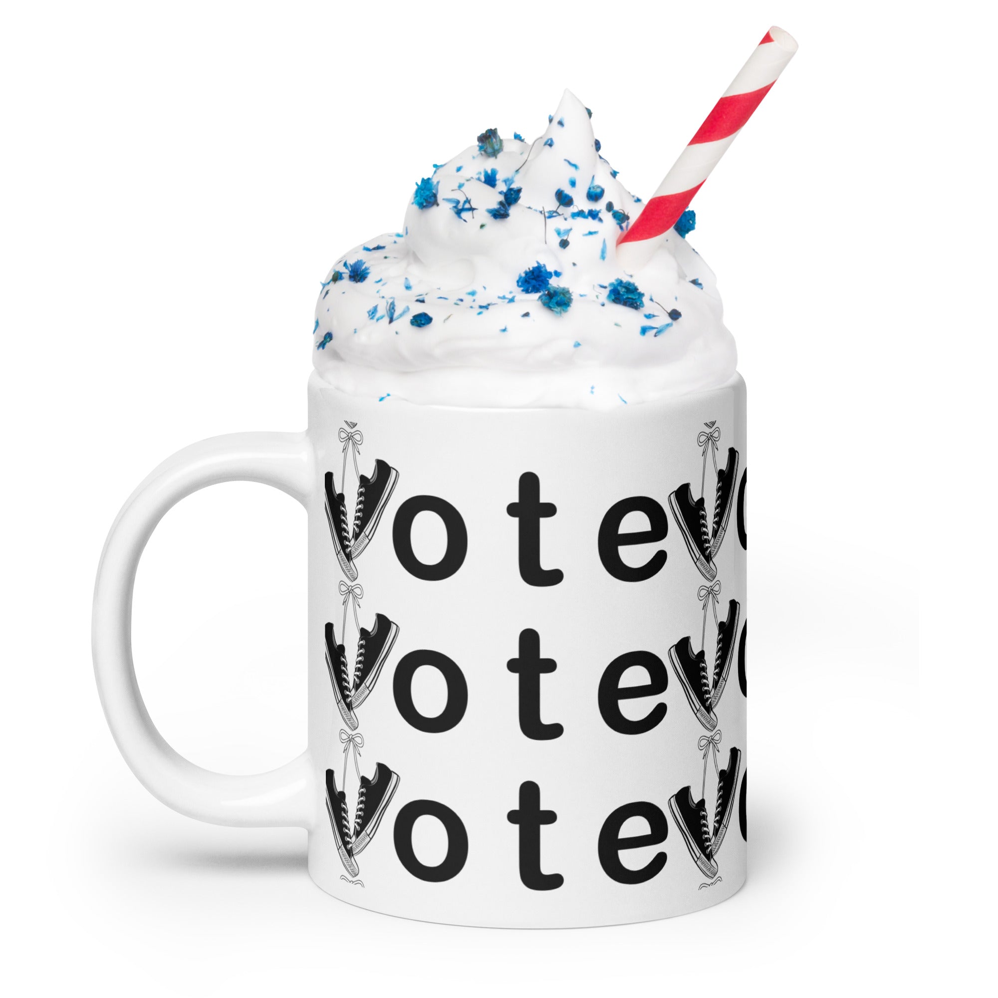 VOTE WIN- White glossy mug