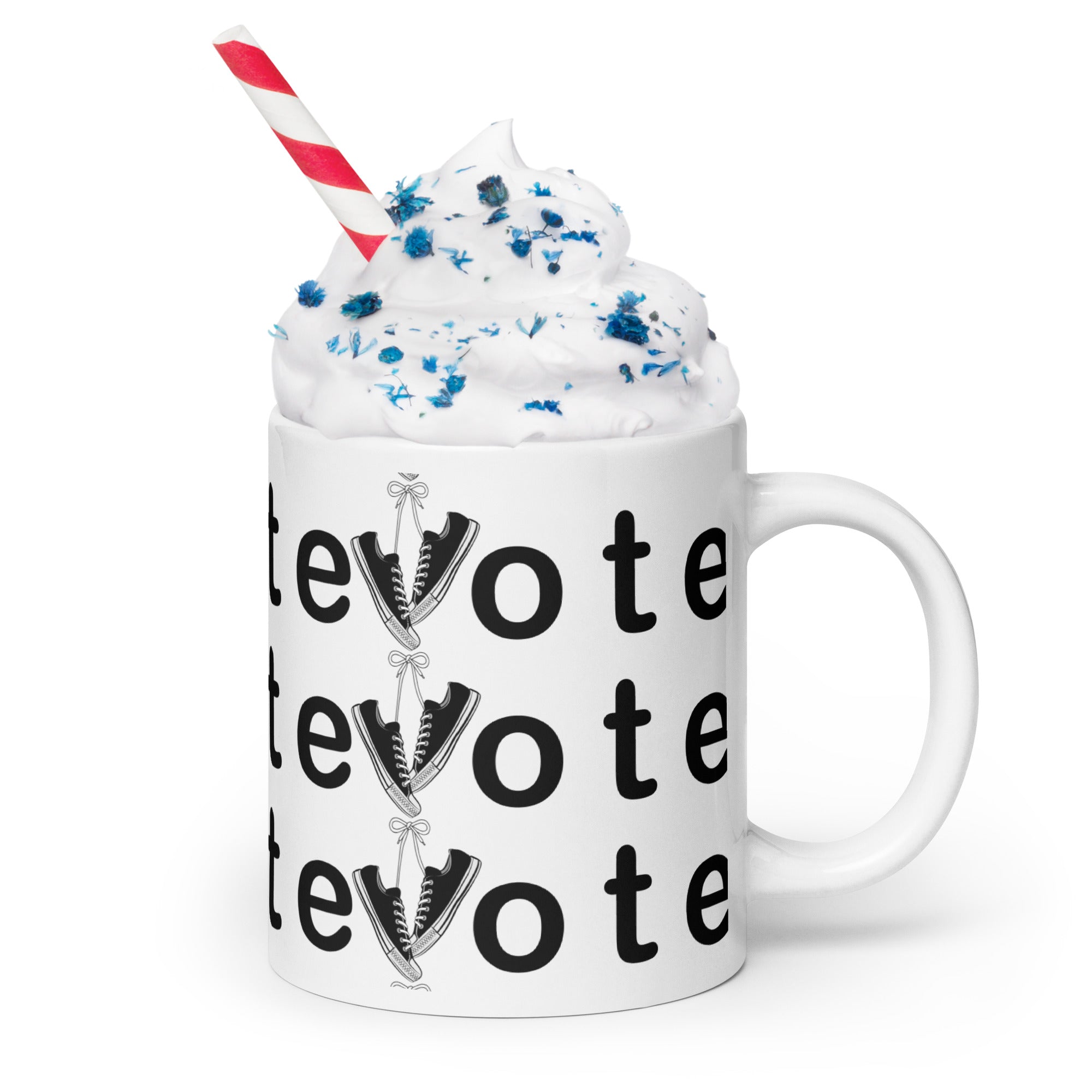 VOTE WIN- White glossy mug