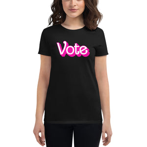 VOTE PINK- Women's short sleeve t-shirt