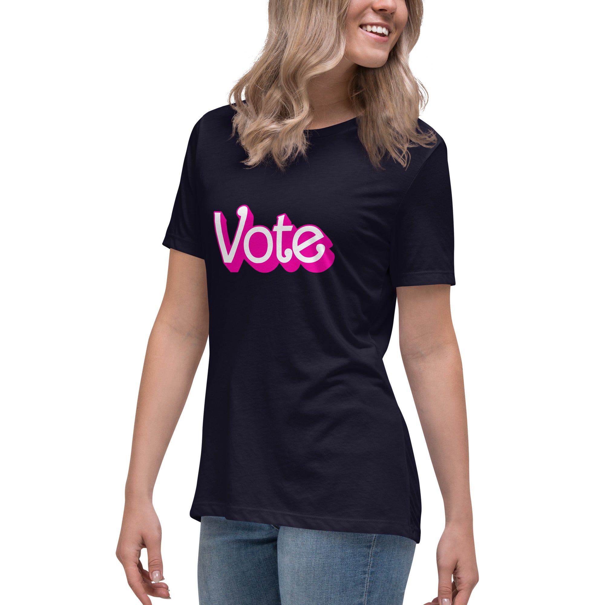 VOTE PINK- Women's Relaxed T-Shirt