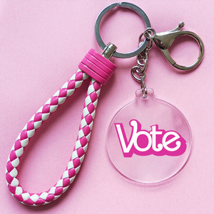 VOTE PINK Key Chain