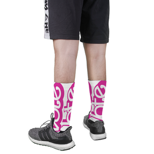 VOTE PINK - Unisex Multi Size Mid-calf Cotton Socks Sport Tube Socks
