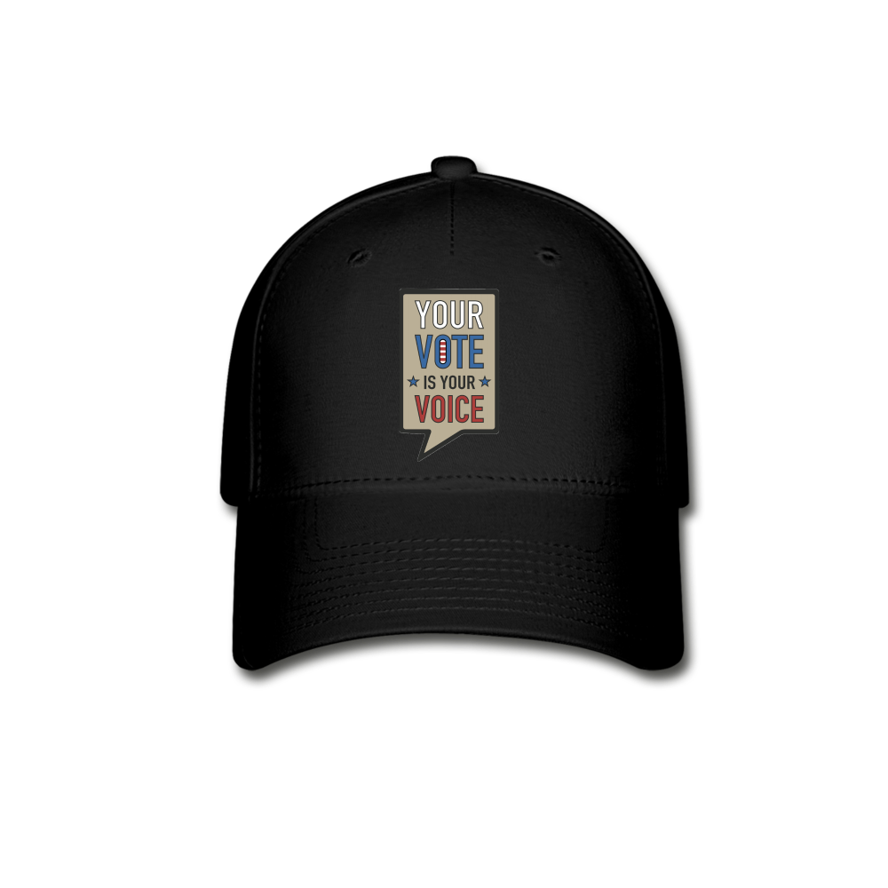 Your Vote is Your Voice Baseball Cap - black