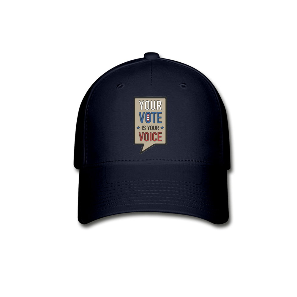 Your Vote is Your Voice Baseball Cap - navy