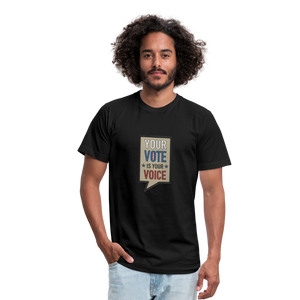 Your Vote is Your Voice - Unisex Jersey T-Shirt by Bella + Canvas - black