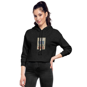 Your Vote is Your Voice - Women's Cropped Hoodie - deep heather