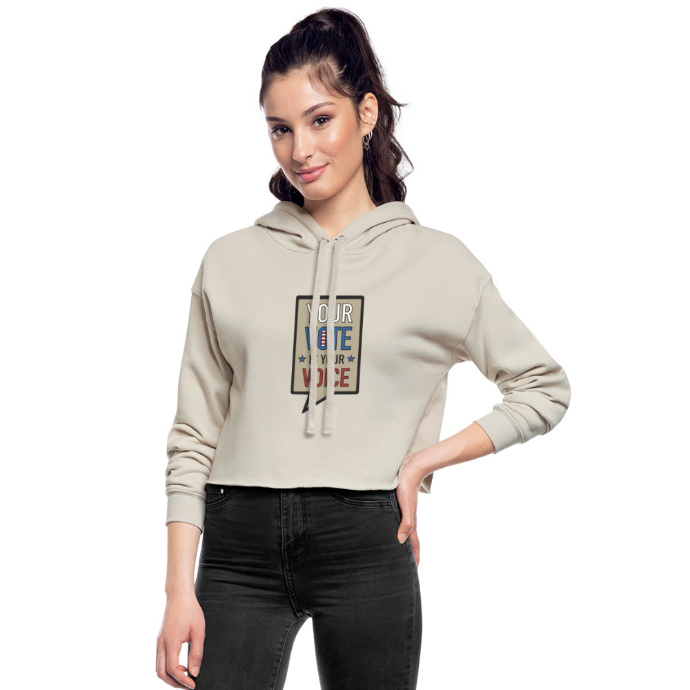 Your Vote is Your Voice - Women's Cropped Hoodie - dust