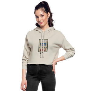 Your Vote is Your Voice - Women's Cropped Hoodie - dust