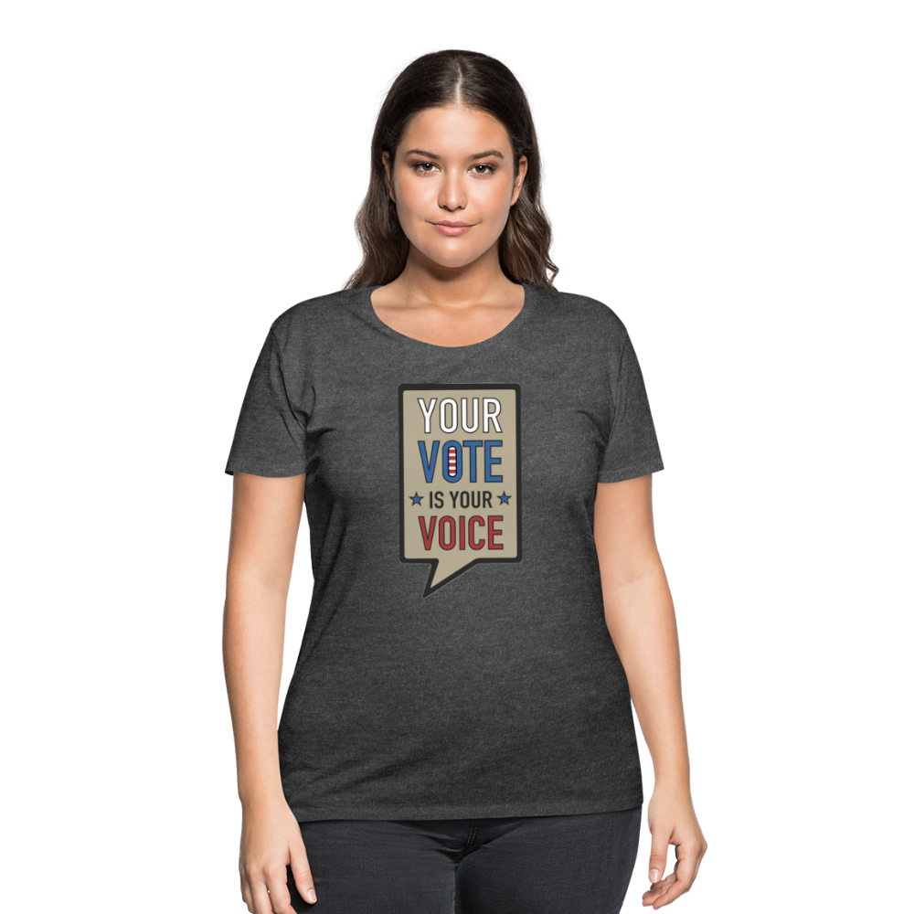 Your Vote is Your Voice - Women’s Curvy T-Shirt - deep heather