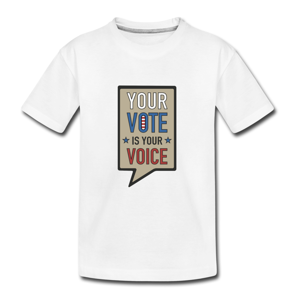 Your Vote is Your Voice - Kids' Premium T-Shirt - white