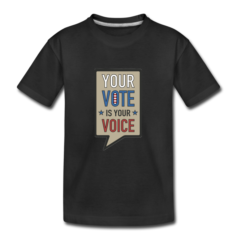 Your Vote is Your Voice - Kids' Premium T-Shirt - black