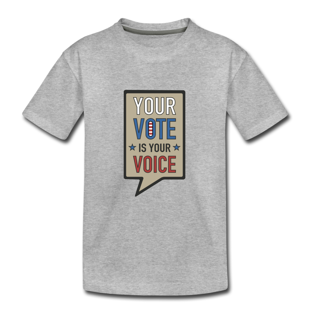 Your Vote is Your Voice - Kids' Premium T-Shirt - heather gray