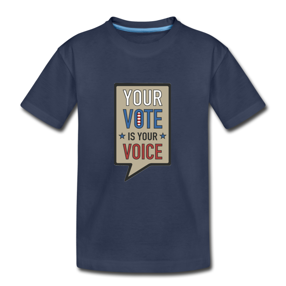 Your Vote is Your Voice - Kids' Premium T-Shirt - navy