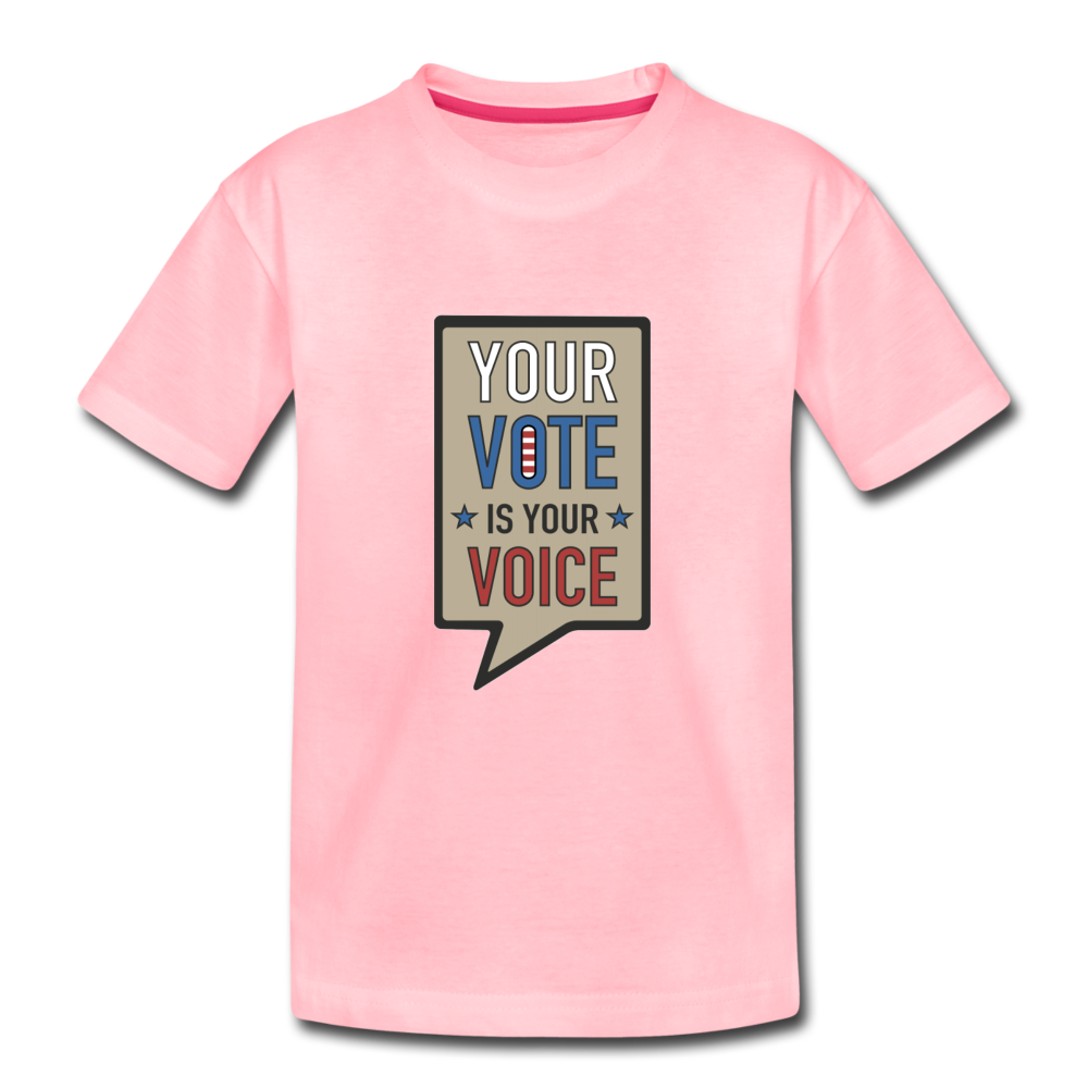 Your Vote is Your Voice - Kids' Premium T-Shirt - pink