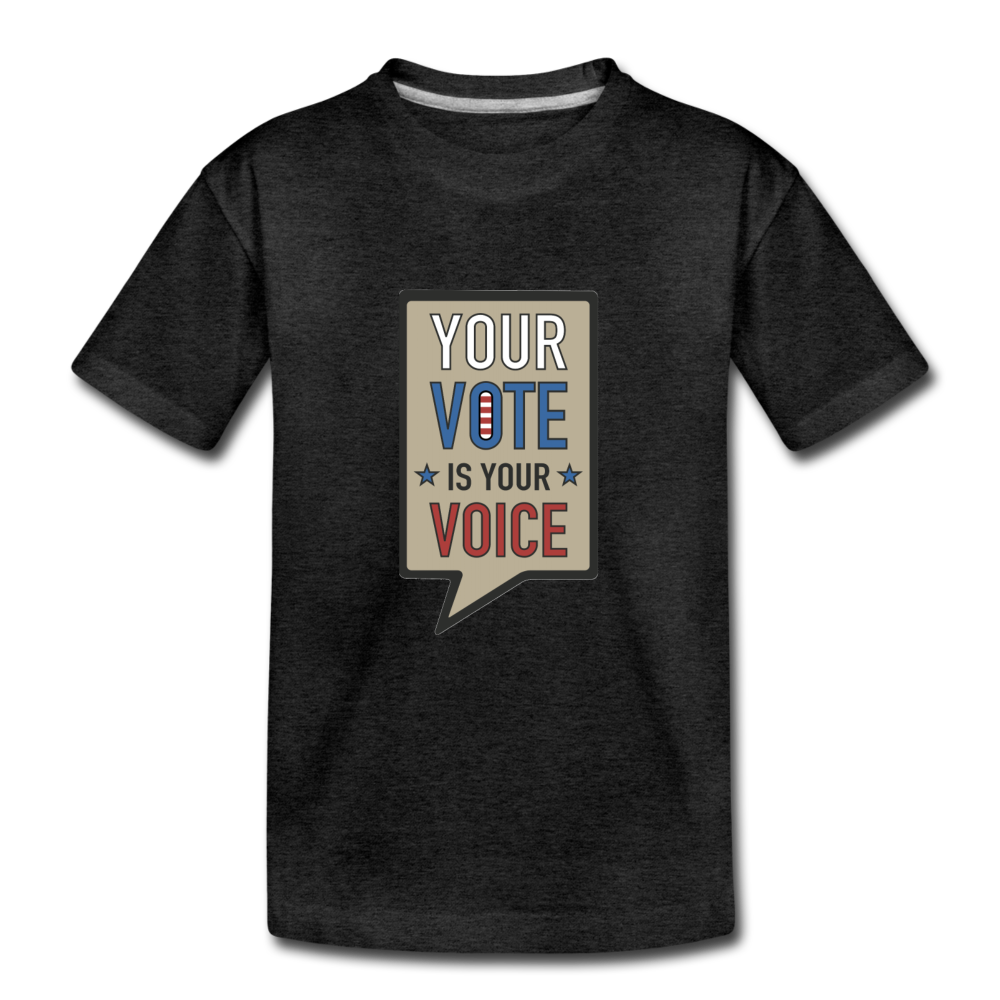 Your Vote is Your Voice - Kids' Premium T-Shirt - charcoal gray