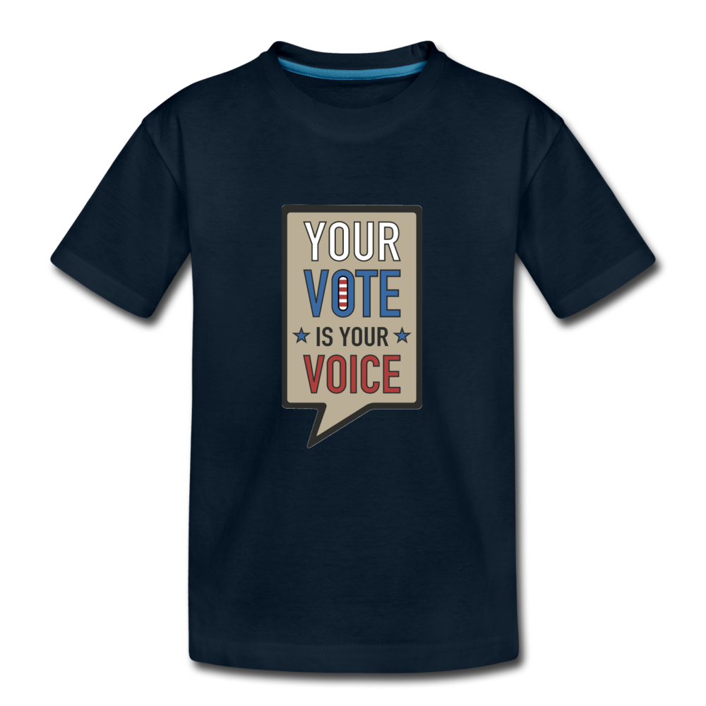 Your Vote is Your Voice - Kids' Premium T-Shirt - deep navy