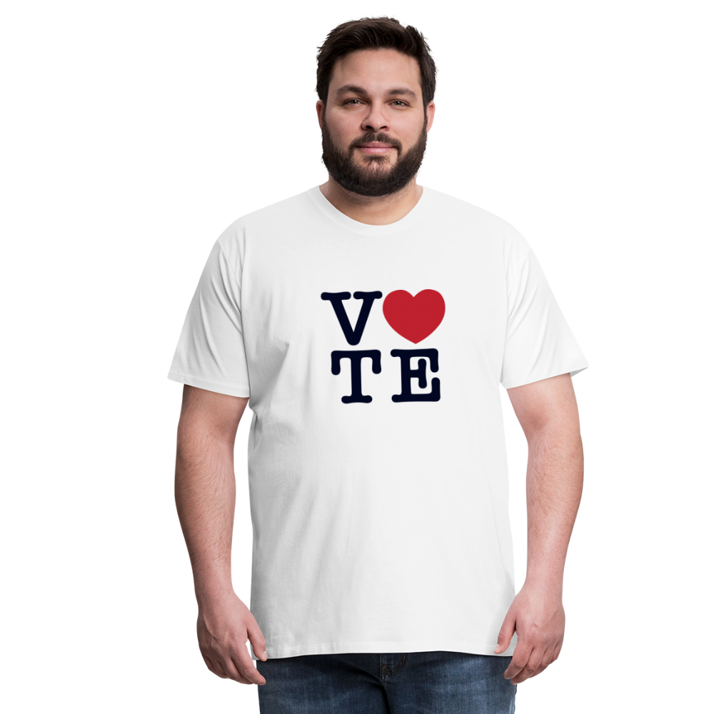 Vote Love - Men's Premium T-Shirt - white