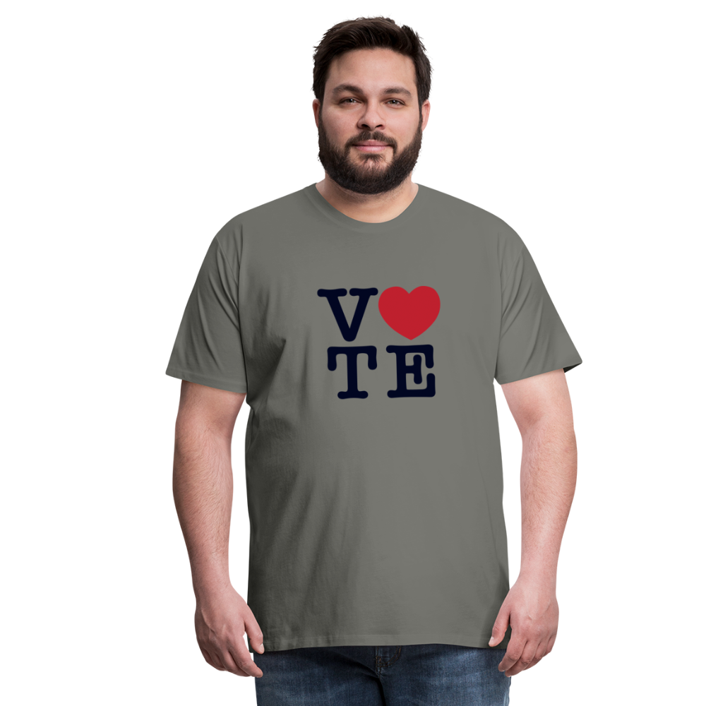 Vote Love - Men's Premium T-Shirt - asphalt gray