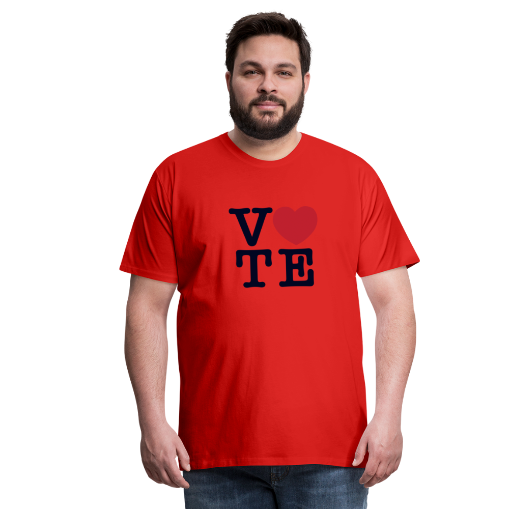 Vote Love - Men's Premium T-Shirt - red