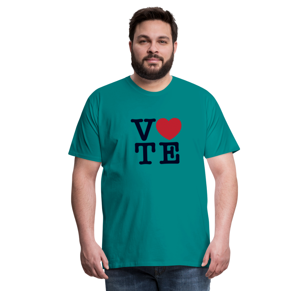 Vote Love - Men's Premium T-Shirt - teal