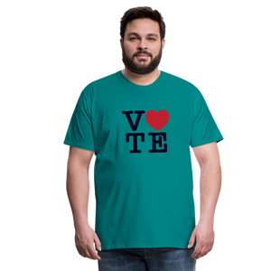 Vote Love - Men's Premium T-Shirt - teal