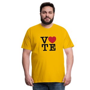 Vote Love - Men's Premium T-Shirt - sun yellow