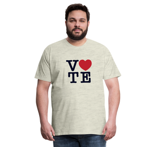 Vote Love - Men's Premium T-Shirt - heather oatmeal