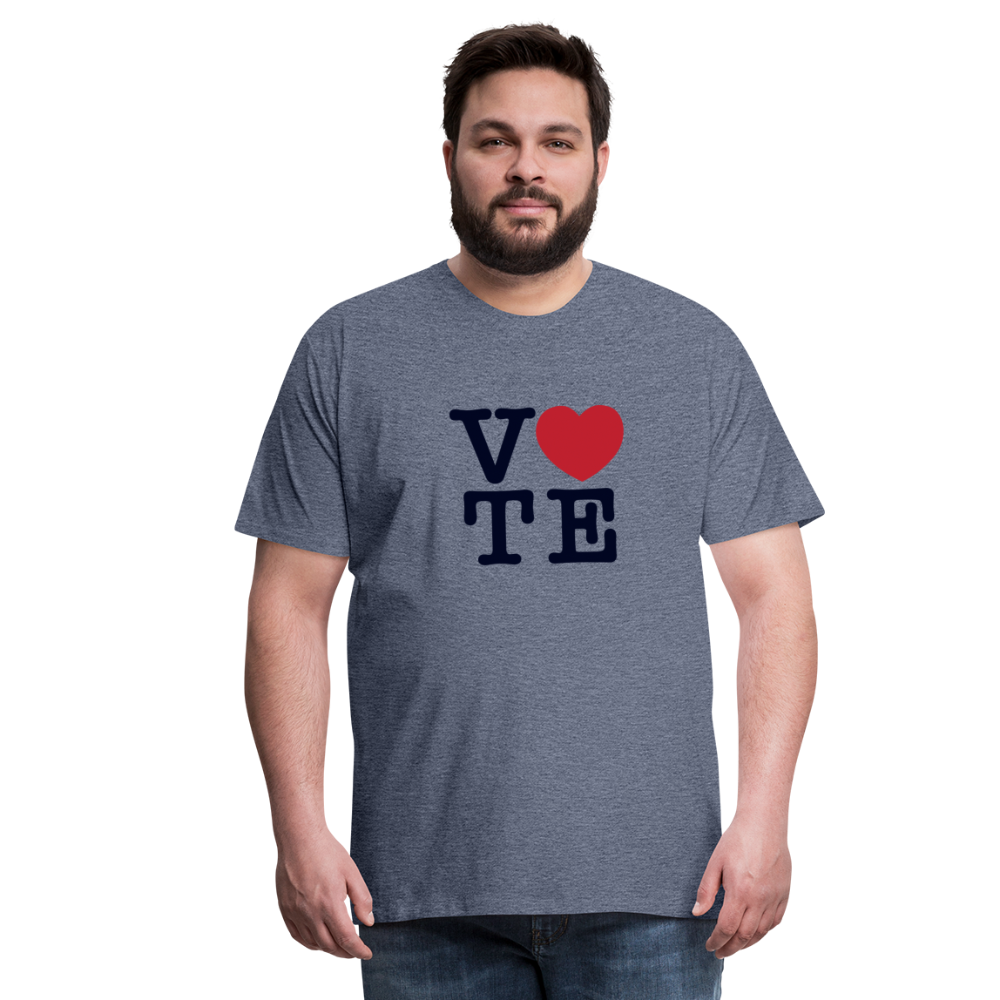 Vote Love - Men's Premium T-Shirt - heather blue