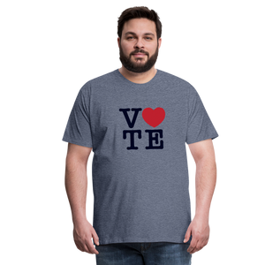 Vote Love - Men's Premium T-Shirt - heather blue
