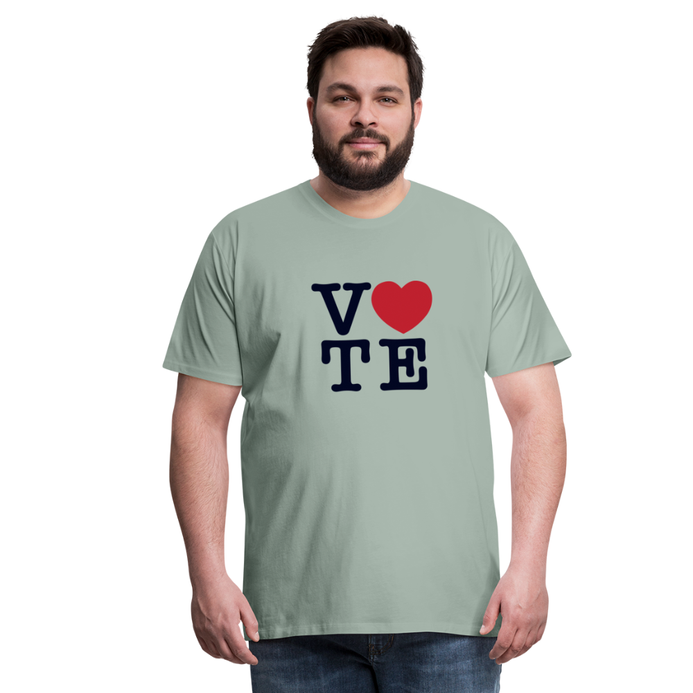 Vote Love - Men's Premium T-Shirt - steel green