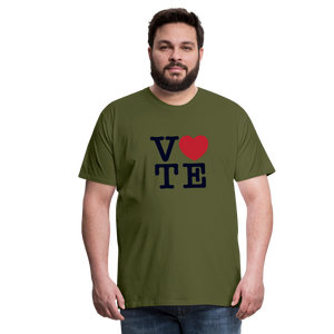 Vote Love - Men's Premium T-Shirt - olive green
